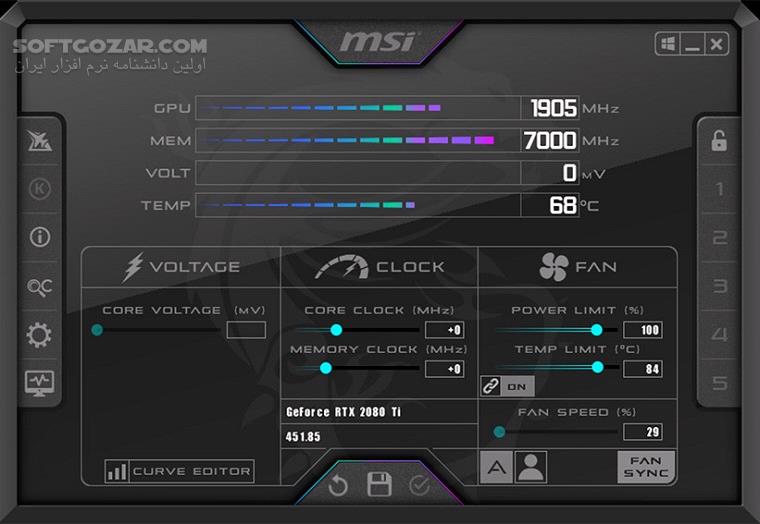 دانلود MSI Afterburner 4.6.5 - دانلود اورکلاک کارت گرافیک - سافت گذر