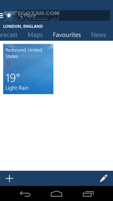 دانلود MSN Weather 1.2.0 for Android +4.1 - دانلود برنامه قدرتمند پیش بینی آب و هوا MSN برای اندروید برای اندروید - سافت گذر