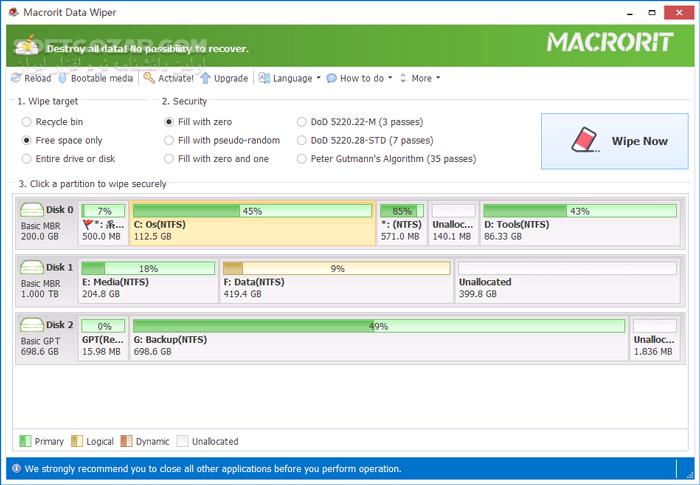 دانلود Macrorit Data Wiper 7.1.0 - دانلود پاک کردن اطلاعات هارد - سافت گذر