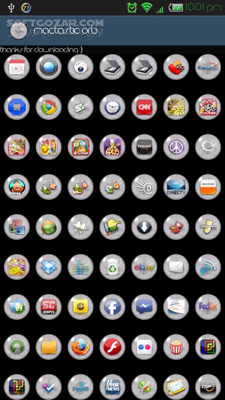 دانلود Mactastic Orb 2.3 for Android +2.2 - دانلود چند صد آیکون با کیفیت 142*142 برای اندروید - سافت گذر