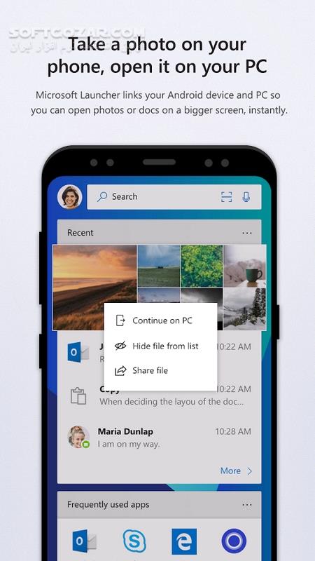 دانلود Microsoft Launcher 6.240902.0.1158141 For Android +5.1 - دانلود لانچر مایکروسافت برای اندروید - سافت گذر