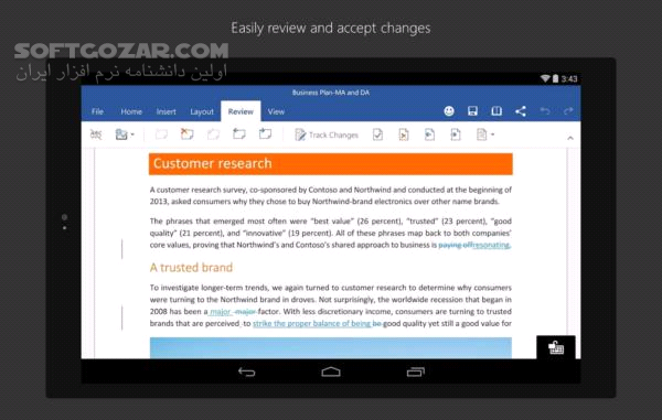 دانلود Microsoft Office 16.0.18623.20090 for Android +10.0 - دانلود مایکروسافت آفیس موبایل برای اندروید - سافت گذر