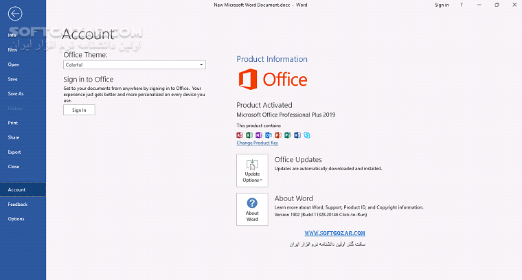 دانلود Office 2019 Pro Plus 2503 Build 18623.20156 Retail April 2025 - دانلود آفیس 2019 - سافت گذر