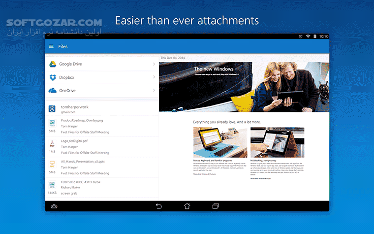 دانلود Microsoft Outlook 4.2512.0 for Android +9.0 - دانلود مایکروسافت اوت لوک اندروید برای اندروید - سافت گذر