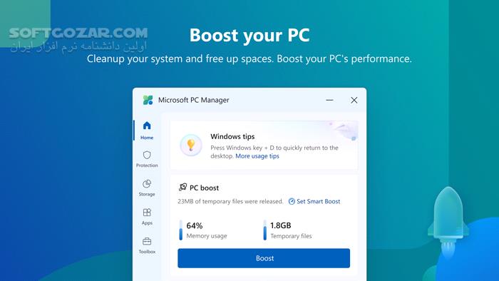 دانلود Microsoft PC Manager 3.8.10.0 - دانلود بهینه سازی ویندوز - سافت گذر