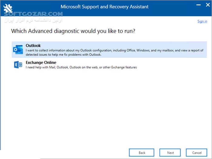 دانلود Microsoft Support and Recovery Assistant 17.01.2176.000 - دانلود رفع مشکلات ویندوز - سافت گذر