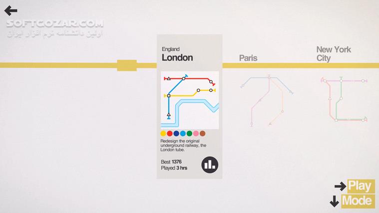دانلود Mini Metro - دانلود بازی مینی مترو | شبیه‌ساز طراحی خطوط مترو - سافت گذر