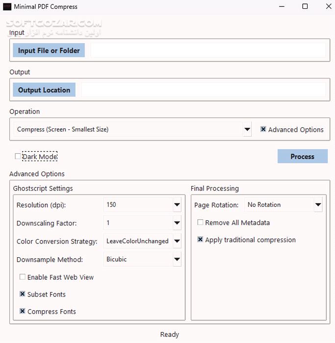 دانلود Minimal PDF Compress 1.2.0 - دانلود کاهش حجم پی‌دی‌اف - سافت گذر
