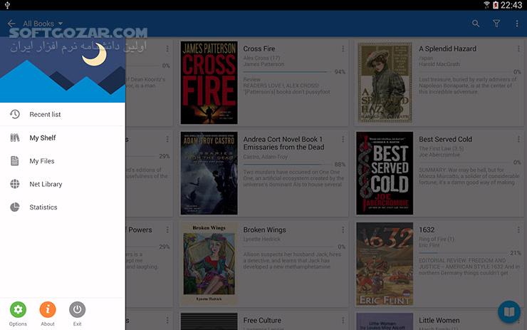 دانلود Moon+ Reader Pro 9.8 for Android +4.1 - دانلود نمایش کتاب موبایل برای اندروید - سافت گذر