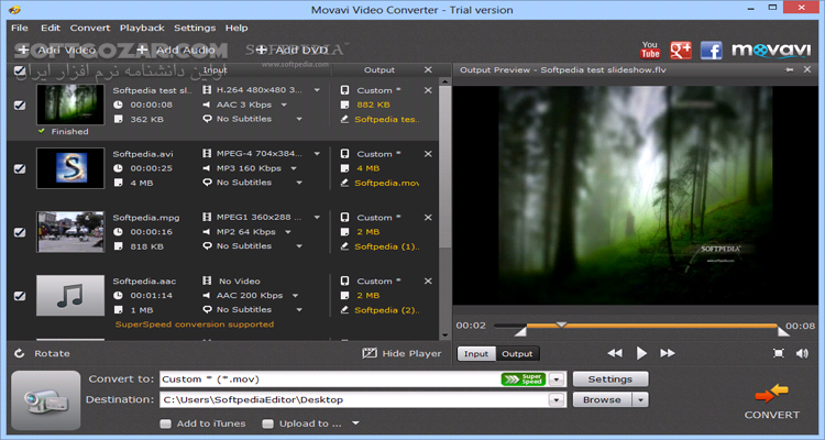 دانلود Movavi Video Converter 22.5.0 Premium + Portable / macOS - دانلود تبدیل فرمت فیلم موواوی ویدئو کانورتر - سافت گذر