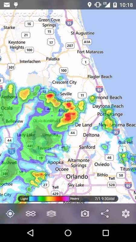 دانلود MyRadar Weather Radar Pro 8.58.1 For Android +8.0 - دانلود برنامه هواشناسی رادار برای اندروید - سافت گذر