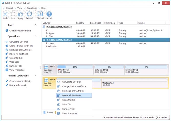دانلود NIUBI Partition Editor 10.2.0 Technician + WinPE ISO - دانلود مدیریت هارد دیسک - سافت گذر