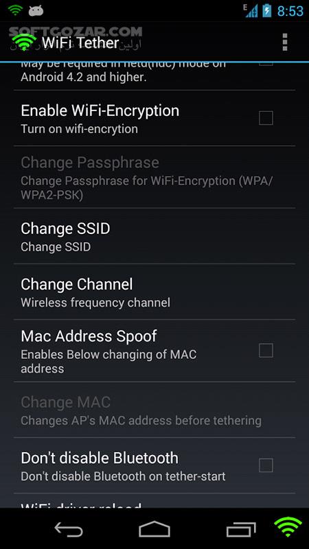 دانلود Network Share & WIFI Tethering 8.6.4 for Android +2.2 - دانلود به اشتراک گذاری اینترنت برای اندروید - سافت گذر