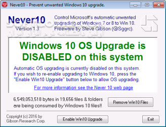 دانلود Never10 v1.3.1 - دانلود نرم افزاری برای غیر فعال کرن پیغام آپدیت به ویندوز 10 در ویندوز 7 - سافت گذر