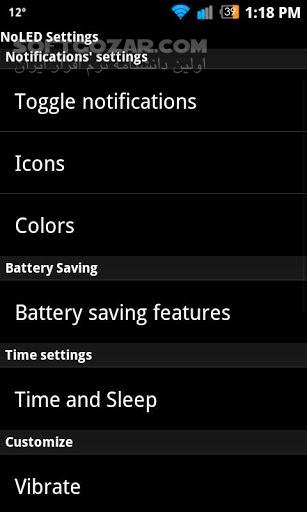 دانلود NoLED 6.0.19 for Android +2.1 - دانلود هشدار تماس ، پیام ، ایمیل بر روی صفحه نمایش برای اندروید - سافت گذر