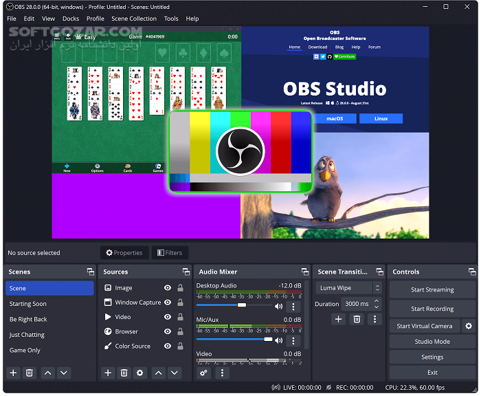 دانلود OBS Studio 31.0.0 Win/Mac/Linux + Portable - دانلود استریم زنده - سافت گذر