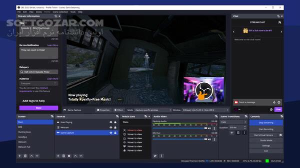 دانلود OBS Studio 31.0.0 Win/Mac/Linux + Portable - دانلود استریم زنده - سافت گذر