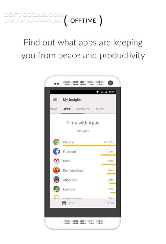 دانلود OFFTIME 3.0.11 for Android +4.0 - دانلود تست اعتیاد به موبایل!!! برای اندروید - سافت گذر