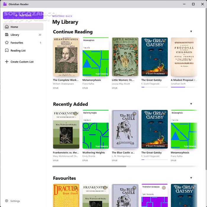 دانلود Obsidian Ebook Reader Premium 2.0.0 - دانلود کتابخوان برای ویندوز - سافت گذر