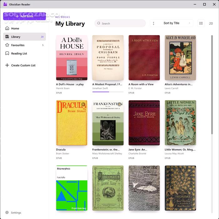 دانلود Obsidian Ebook Reader Premium 2.0.0 - دانلود کتابخوان برای ویندوز - سافت گذر
