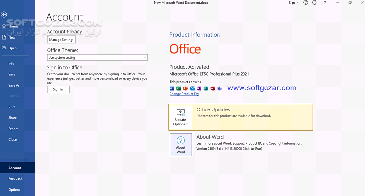 دانلود Office 2021 Pro Plus 2503 Build 18623.20156 Retail April 2025 - دانلود آفیس 2021 - سافت گذر