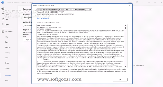 دانلود Office 2024 Pro Plus 2503 Build 18623.20156 Retail April 2025 - دانلود آفیس 2024 - سافت گذر