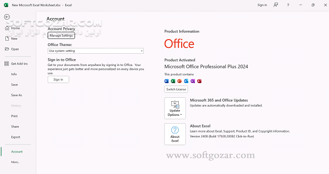 دانلود Office 2024 Pro Plus 2503 Build 18623.20156 Retail April 2025 - دانلود آفیس 2024 - سافت گذر