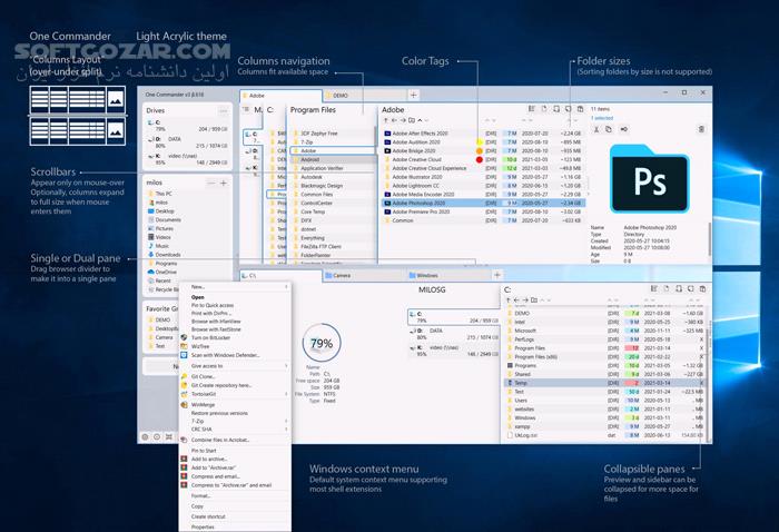 دانلود OneCommander Pro 3.68.1 - دانلود فایل منیجر برای ویندوز - سافت گذر