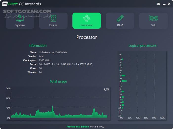 دانلود PC Internals Pro 2.003 - دانلود بررسی سخت افزار - سافت گذر
