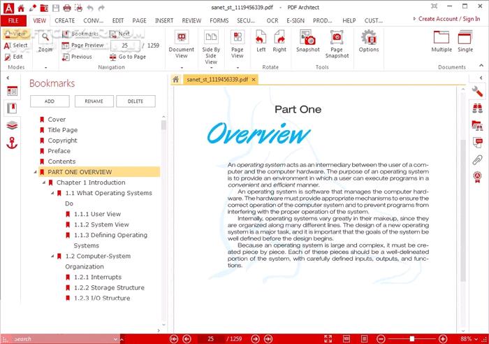 دانلود PDF Architect Pro+OCR 9.1.58.22868 - دانلود ویرایش و تبدیل فایل‌های پی‌دی‌اف - سافت گذر
