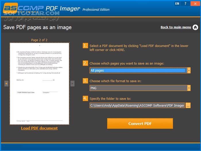 دانلود PDF Imager Professional 2.005 - دانلود تبدیل فرمت فایل های پی دی اف - سافت گذر