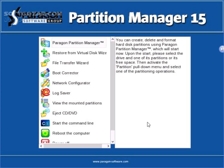 دانلود Paragon Partition Manager 15 Professional 10.1.25.779 x86/x64 + Boot Medias - دانلود نرم افزار پارتیشن بندی قوی - سافت گذر