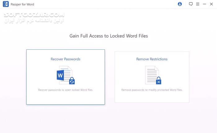 دانلود Passper for Word 3.9.3.1 - دانلود باز کردن قفل فایل های ورد - سافت گذر