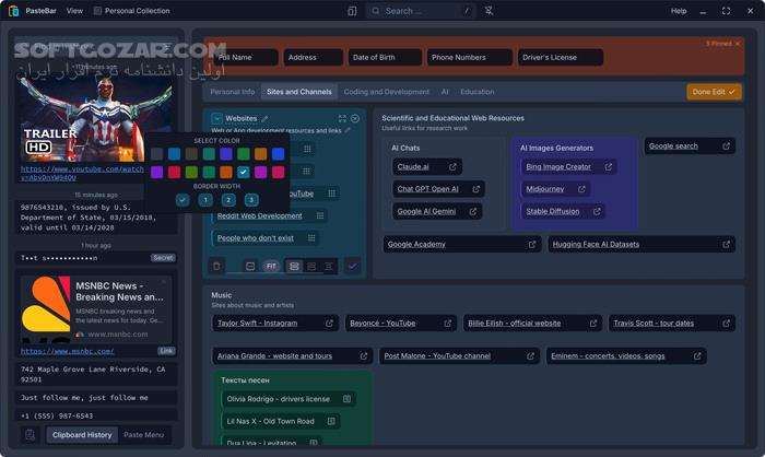 دانلود PasteBar 0.7.0 - دانلود مدیریت کلیپ بورد ویندوز - سافت گذر