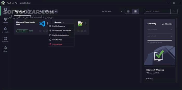 دانلود Patch My PC - Home Updater 5.2.3.0 - دانلود آپدیت خودکار برنامه‌های نصب شده در ویندوز - سافت گذر