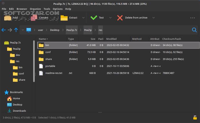 دانلود PeaZip 9.9.0 - دانلود فشرده سازی فایل - سافت گذر