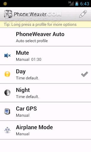 دانلود PhoneWeaver 3.3.2 for Android +4.0 - دانلود تغییر اتوماتیک پروفایل برای اندروید - سافت گذر
