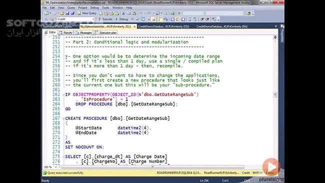 دانلود Pluralsight - SQL Server - Optimizing Stored Procedure Performance - دانلود فیلم آموزش اس‌کیواِل سـروِر - بهینه‌سازی عملکرد رویه ذخیره‌شده - سافت گذر