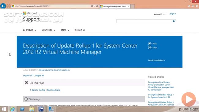 دانلود Pluralsight - System Center 2012 R2 Self Service Virtual Machine Provisioning - دانلود فیلم آموزش سیستم سنتر 2012 آر‌2 – تأمین و تنظیم سلف سرویس ماشین مجازی - سافت گذر