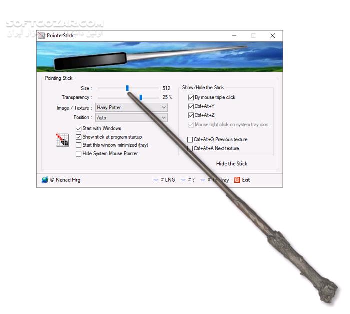 دانلود PointerStick 6.88 - دانلود چوب اشاره‌گر مجازی در دسکتاپ ویندوز - سافت گذر