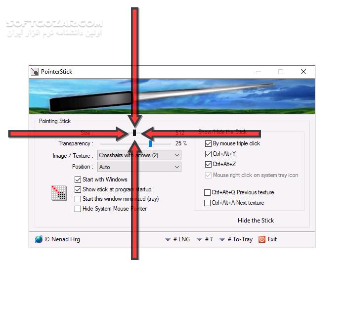 دانلود PointerStick 6.88 - دانلود چوب اشاره‌گر مجازی در دسکتاپ ویندوز - سافت گذر