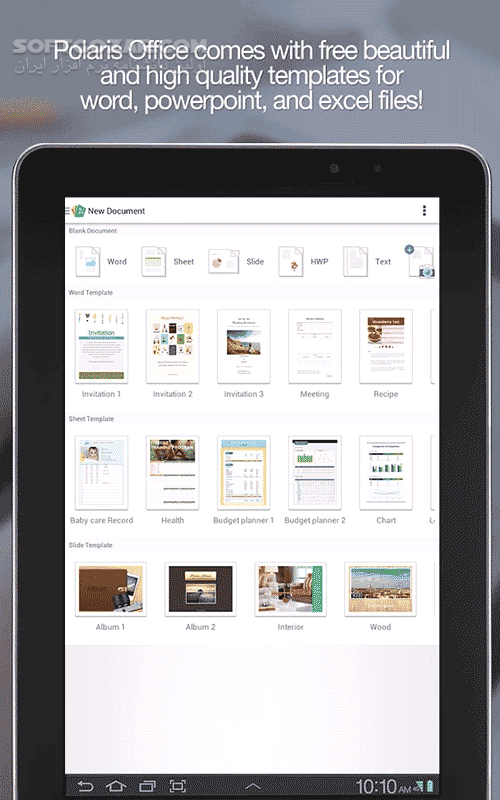 دانلود Polaris Office Pro + PDF 9.8.12 for Android +4.4 - دانلود پولاریس آفیس برای اندروید - سافت گذر