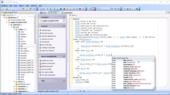 دانلود PostgreSQL Maestro 25.9.0.1 - دانلود مدیریت پایگاه داده - سافت گذر