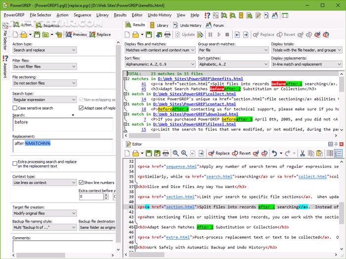 دانلود PowerGREP 5.3.3 - دانلود جستجوی پیشرفته - سافت گذر