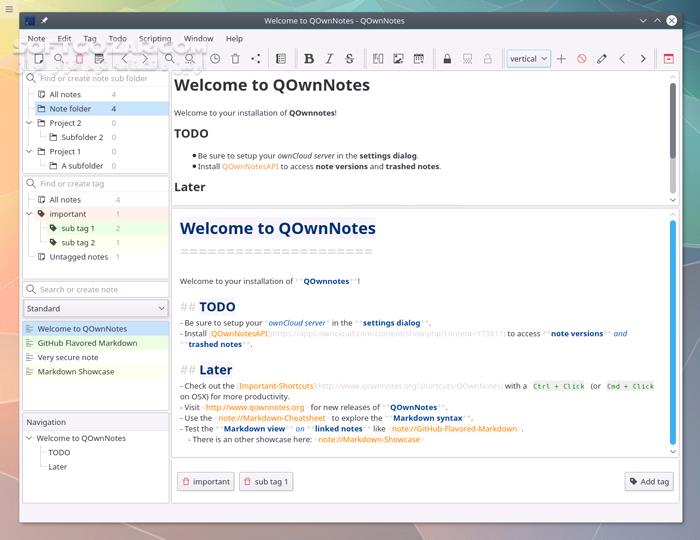 دانلود QOwnNotes 25.5.3 Build 1183 - دانلود یادداشت برداری - سافت گذر