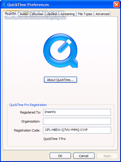 QuickTime Pro 7 7 9 تصاویر نرم افزار  - سافت گذر