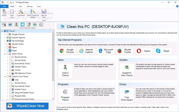 دانلود R-Wipe & Clean 20.0.2518 - دانلود پاکسازی ویندوز - سافت گذر
