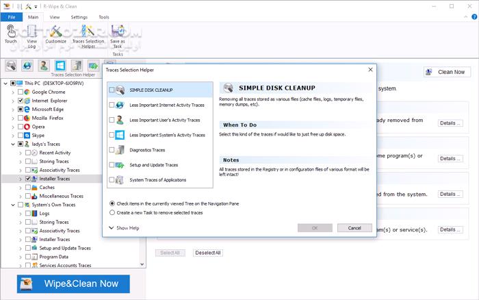 دانلود R-Wipe & Clean 20.0.2518 - دانلود پاکسازی ویندوز - سافت گذر