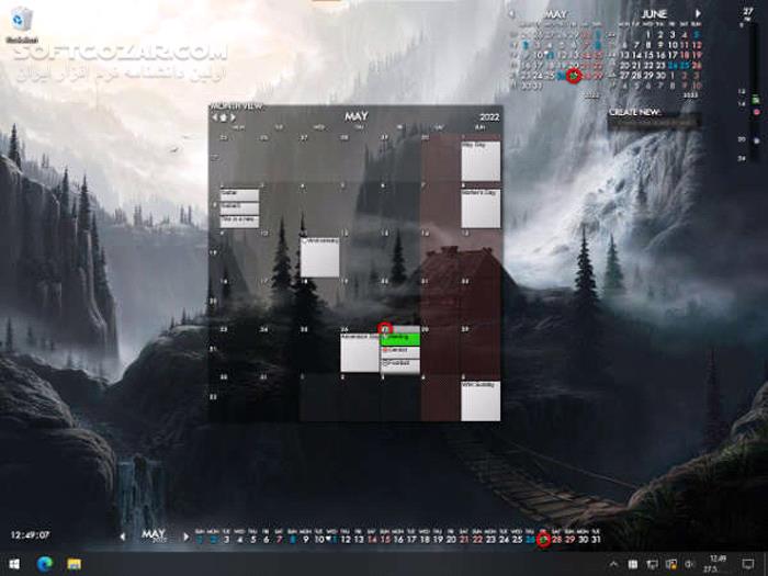 دانلود Rainlendar Pro 2.21.1 Build 178 - دانلود تقویم برای ویندوز - سافت گذر