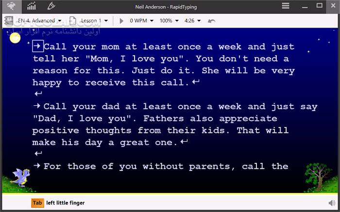 دانلود Rapid Typing Tutor 5.5 - دانلود آموزش تایپ - سافت گذر